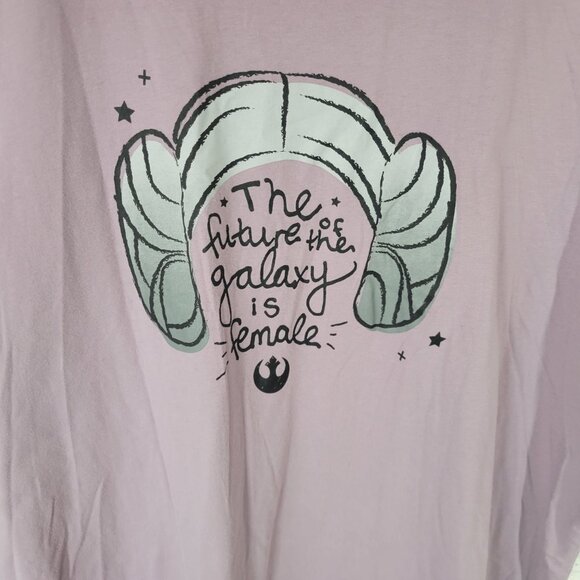 Marvel Womens Top 3X Plus Tee Leia Graphic Future of Galaxy is Female NOV178E - Picture 5 of 8